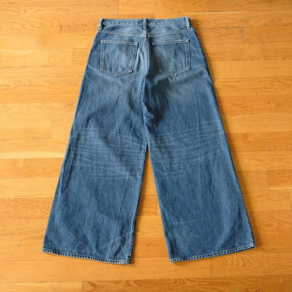 J. Crew Mid-Rise Superwide-Leg Jean Ultra-Relaxed Blue Denim 29 90s Style CN384